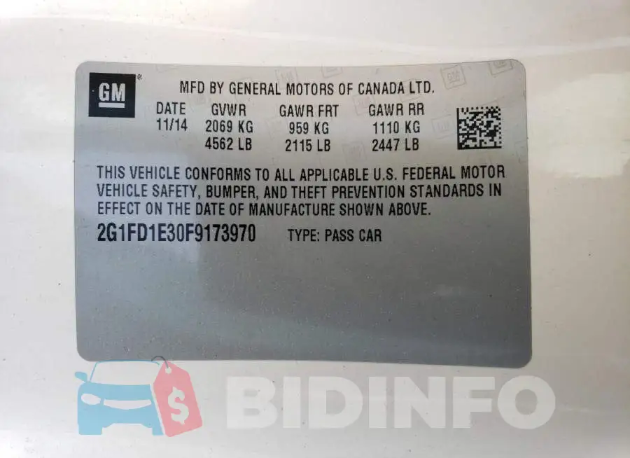 2G1FD1E30F9173970 Photo# 12