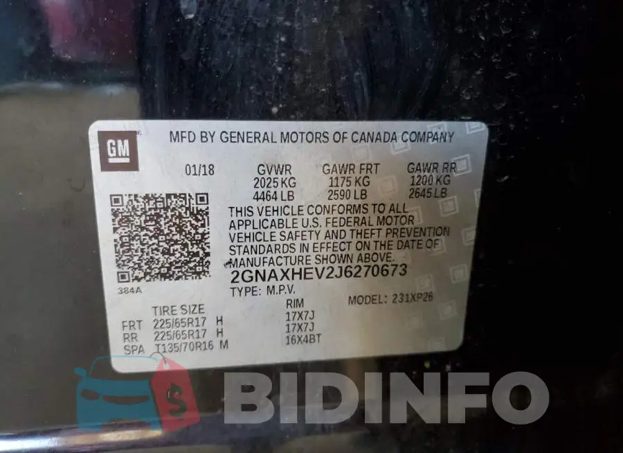 2GNAXHEV2J6270673 Photo# 13