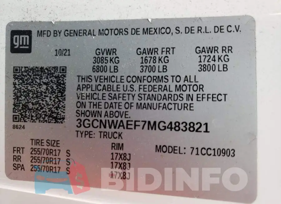 3GCNWAEF7MG483821 Photo# 13