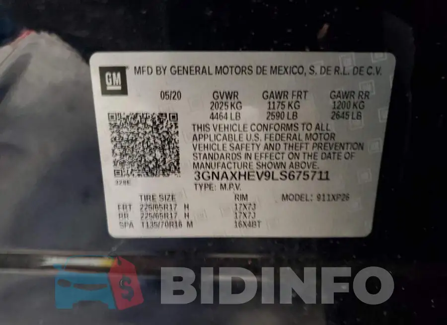 3GNAXHEV9LS675711 Photo# 12