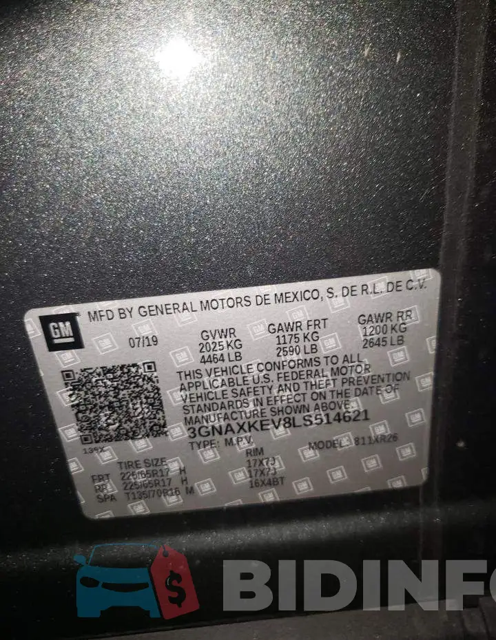 3GNAXKEV8LS514621 Photo# 13