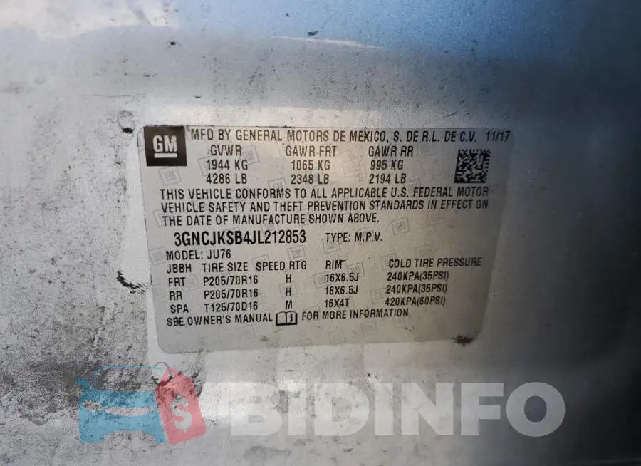 3GNCJKSB4JL212853 Photo# 10