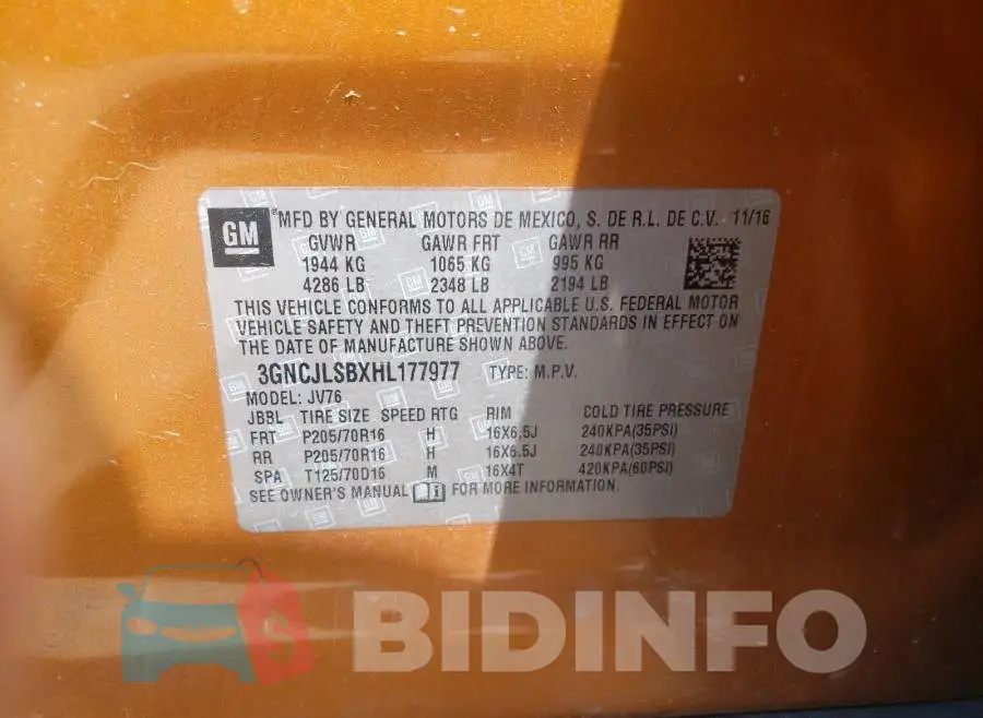 3GNCJLSBXHL177977 Photo# 10