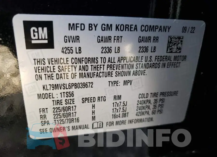 KL79MVSL6PB039672 Photo# 13
