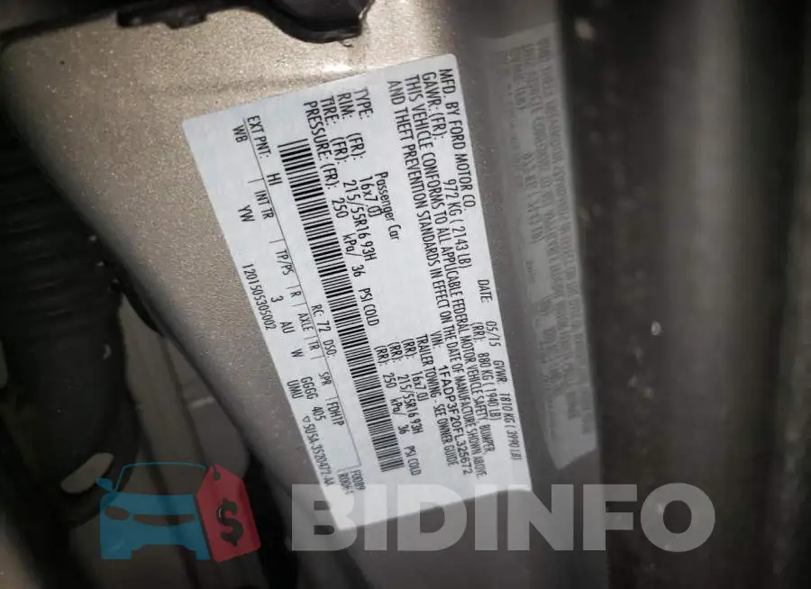 1FADP3F20FL325672 Photo# 12