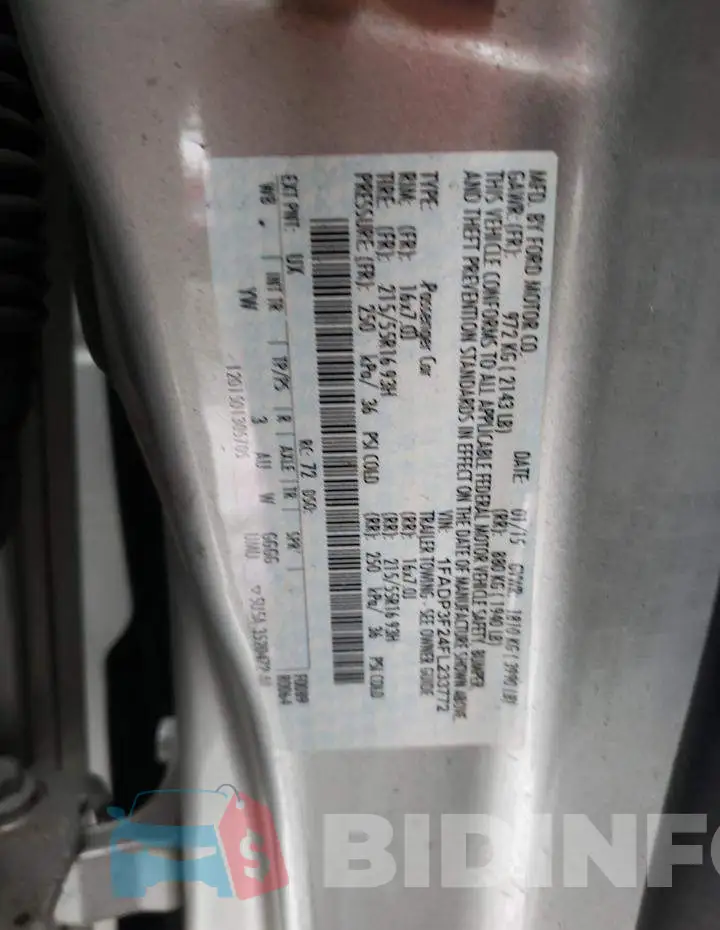 1FADP3F24FL233772 Photo# 12