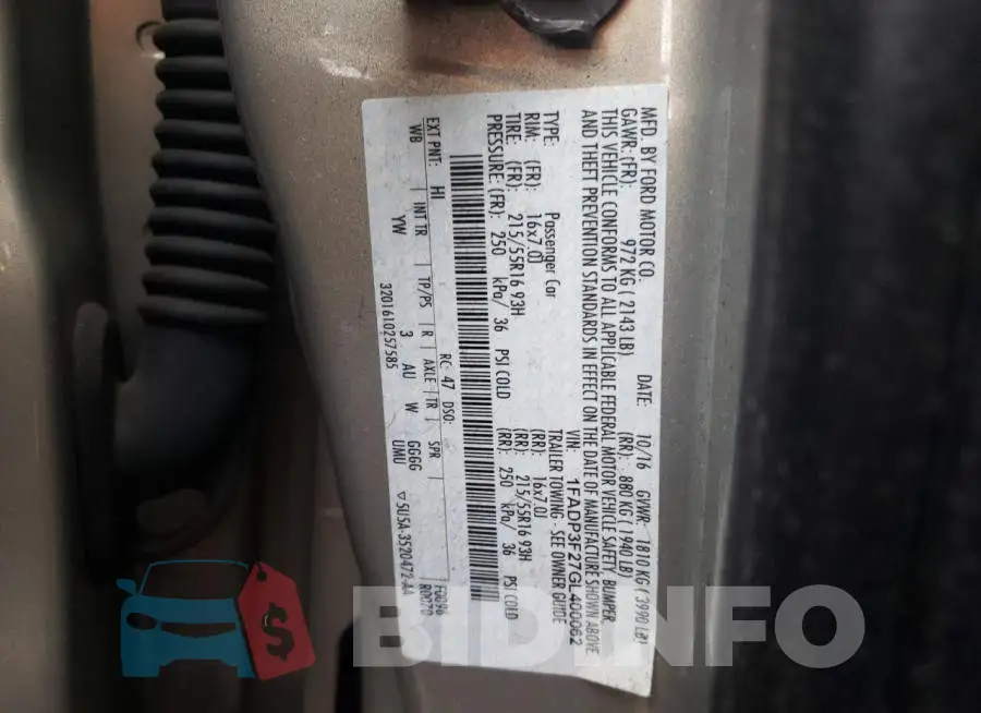 1FADP3F27GL400062 Photo# 12