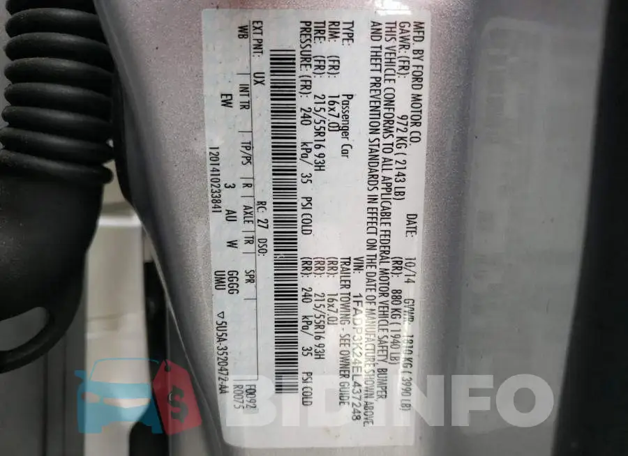 1FADP3K24EL437248 Photo# 12