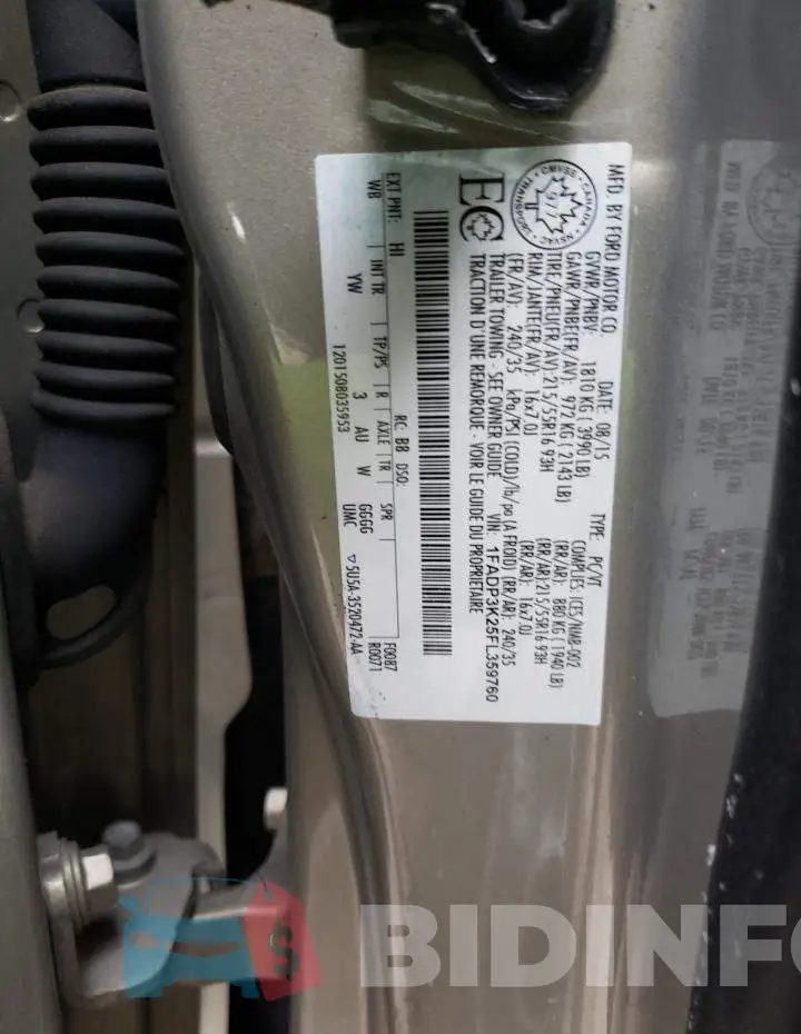 1FADP3K25FL359760 Photo# 13