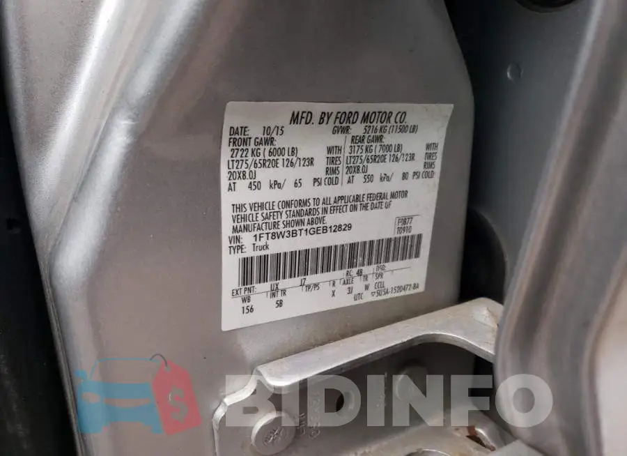 1FT8W3BT1GEB12829 Photo# 12
