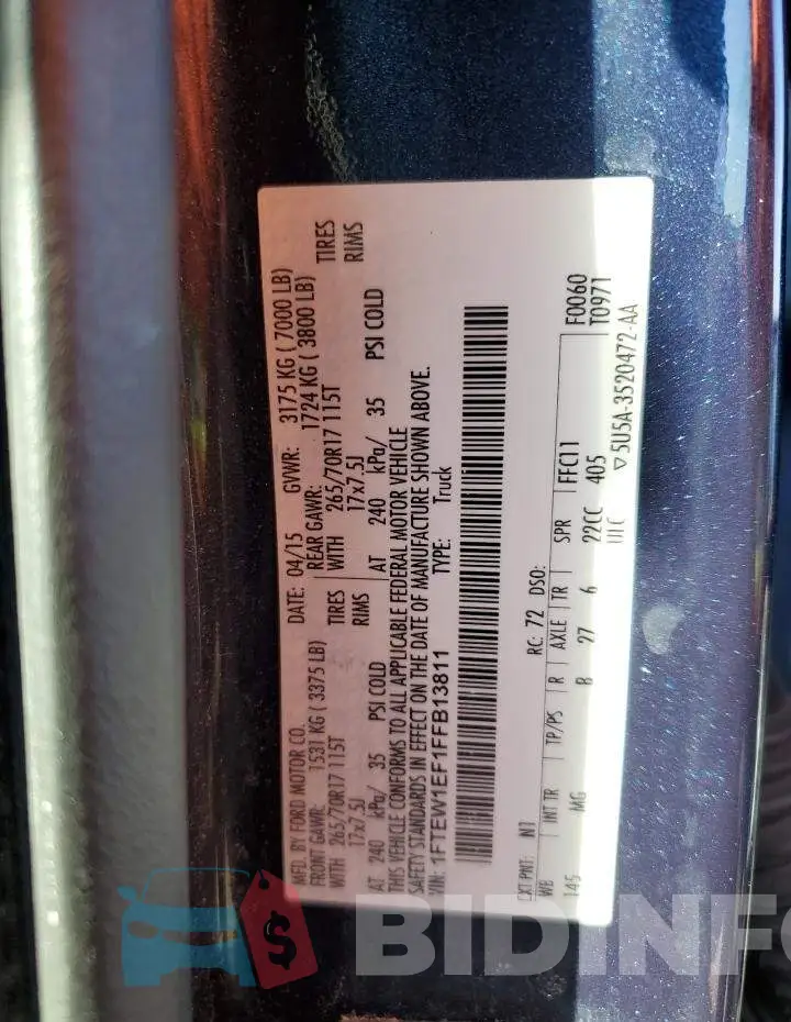 1FTEW1EF1FFB13811 Photo# 12