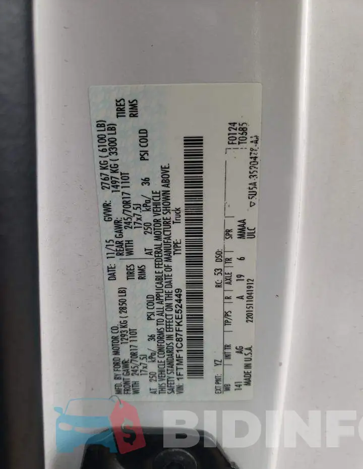 1FTMF1C87FKE52449 Photo# 12
