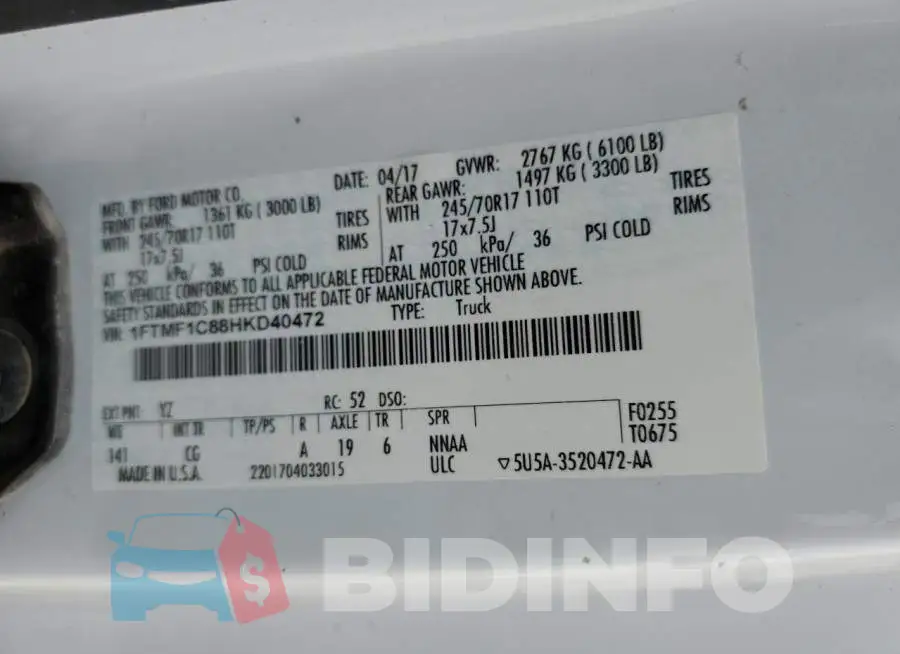 1FTMF1C88HKD40472 Photo# 12