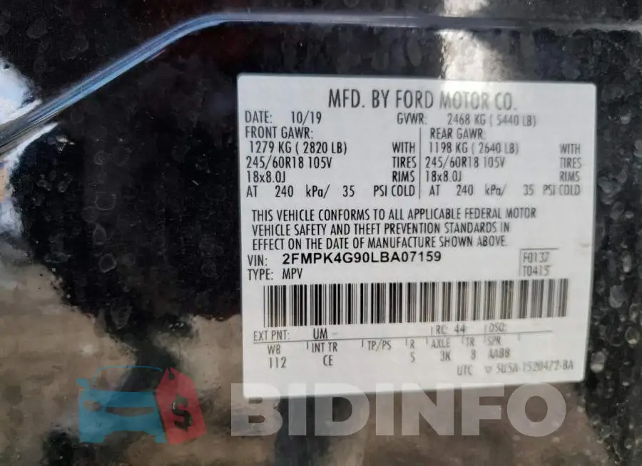 2FMPK4G90LBA07159 Photo# 14