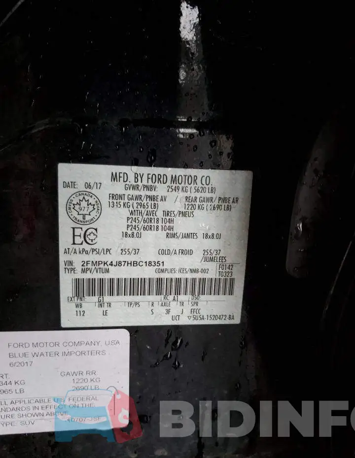 2FMPK4J87HBC18351 Photo# 13