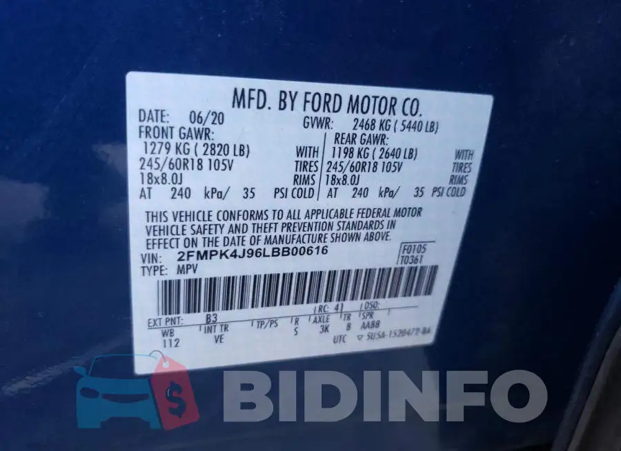 2FMPK4J96LBB00616 Photo# 10