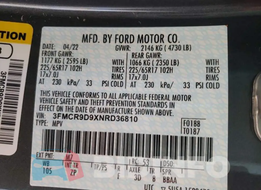 3FMCR9D9XNRD36810 Photo# 12