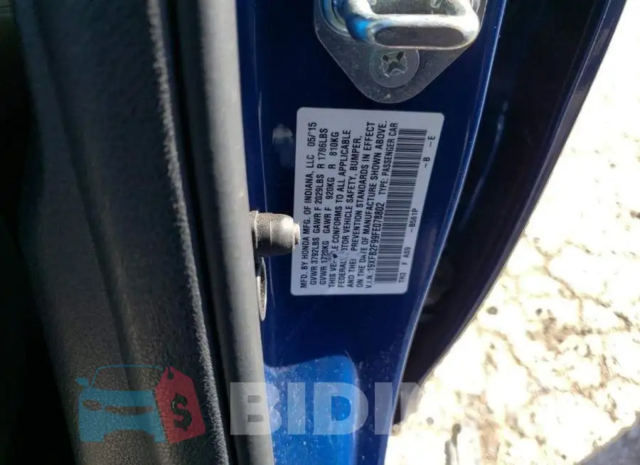 19XFB2F99FE078802 Photo# 12