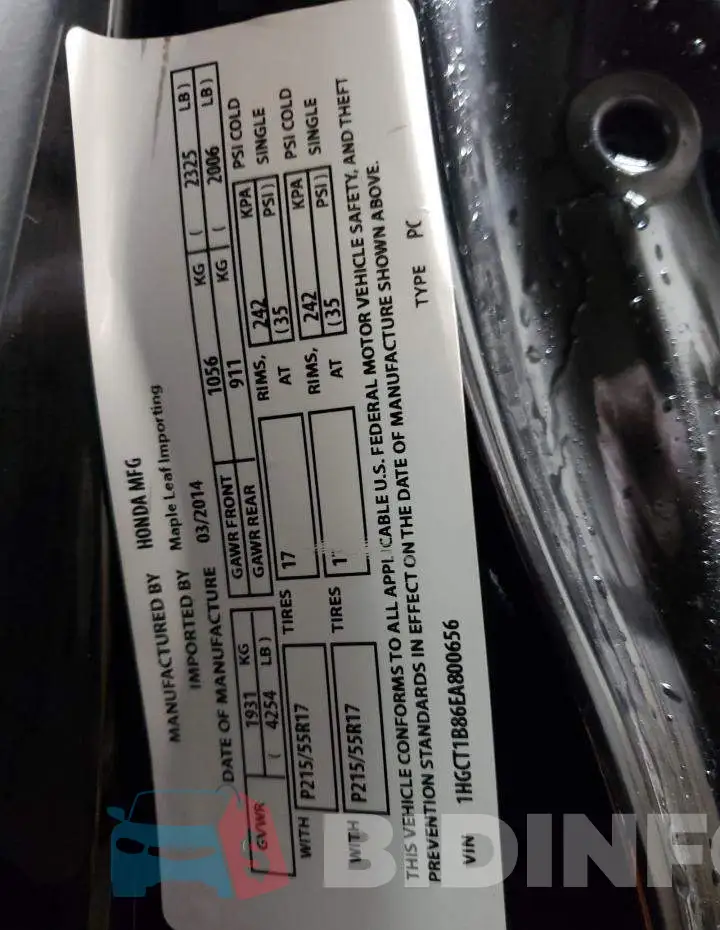1HGCT1B86EA800656 Photo# 13