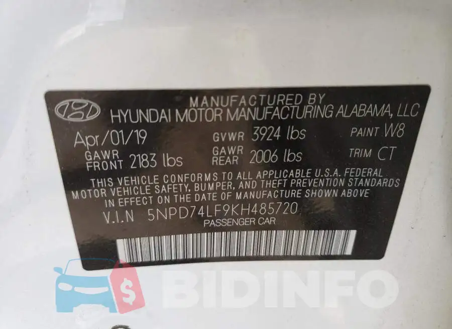 5NPD74LF9KH485720 Photo# 12