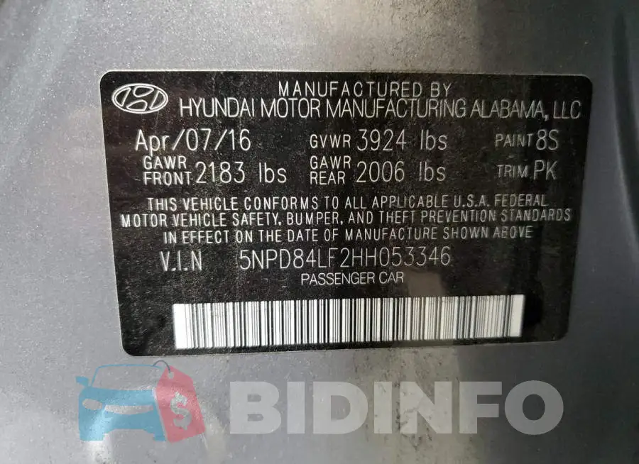 5NPD84LF2HH053346 Photo# 12