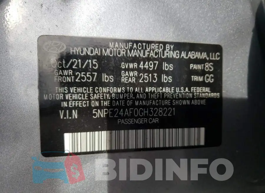 5NPE24AF0GH328221 Photo# 12