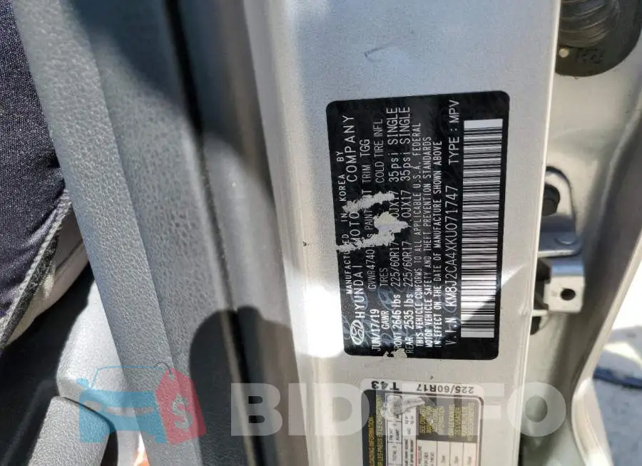 KM8J2CA4XKU071747 Photo# 12