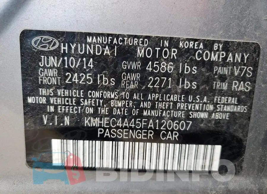 KMHEC4A45FA120607 Photo# 12