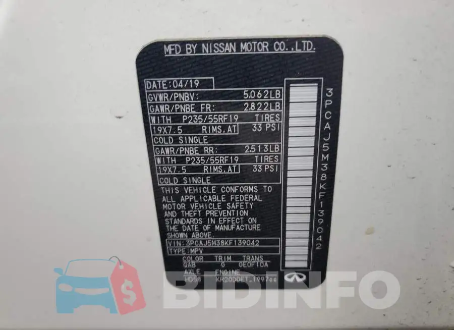 3PCAJ5M38KF139042 Photo# 14