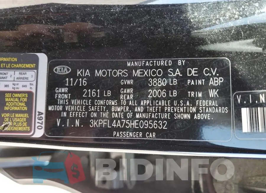3KPFL4A75HE095632 Photo# 12