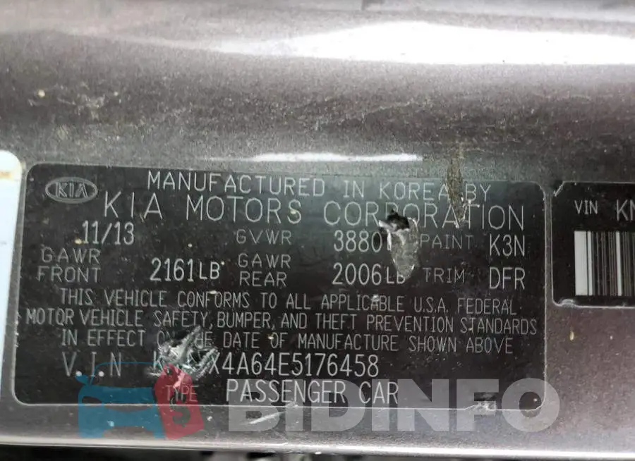 KNAFX4A64E5176458 Photo# 12