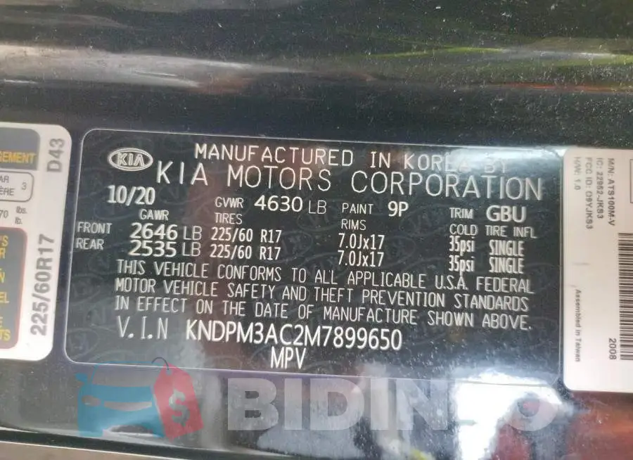 KNDPM3AC2M7899650 Photo# 12
