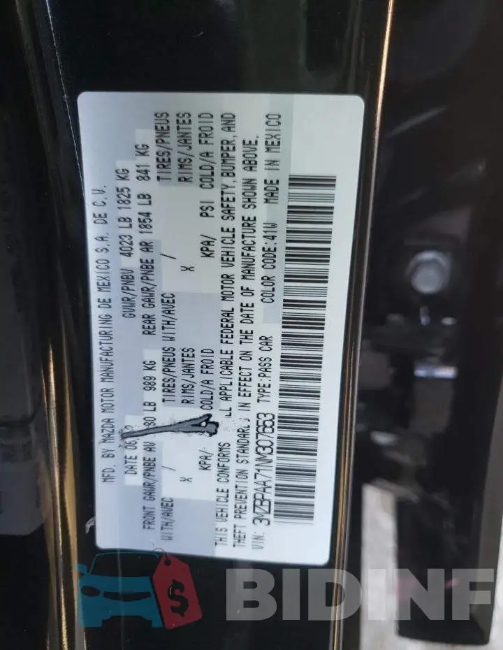 3MZBPAA71NM307653 Photo# 12