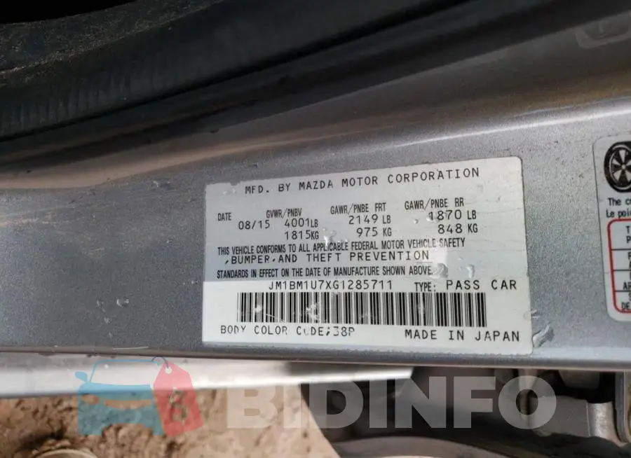 JM1BM1U7XG1285711 Photo# 12