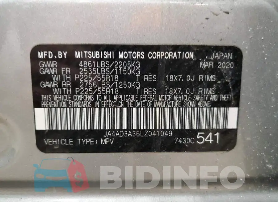 JA4AD3A36LZ041049 Photo# 14