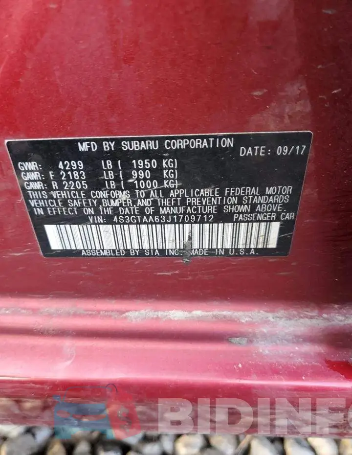 4S3GTAA63J1709712 Photo# 12