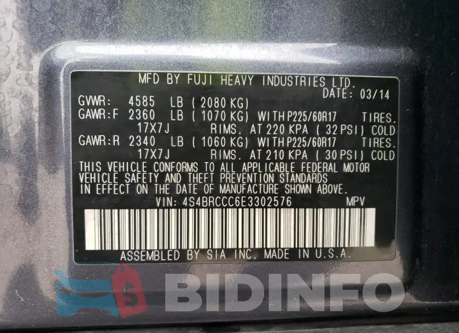 4S4BRCCC6E3302576 Photo# 13