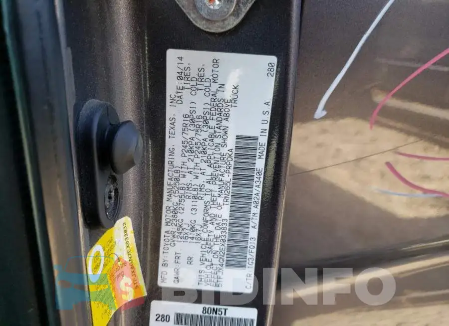 5TFJX4GN2EX033833 Photo# 12