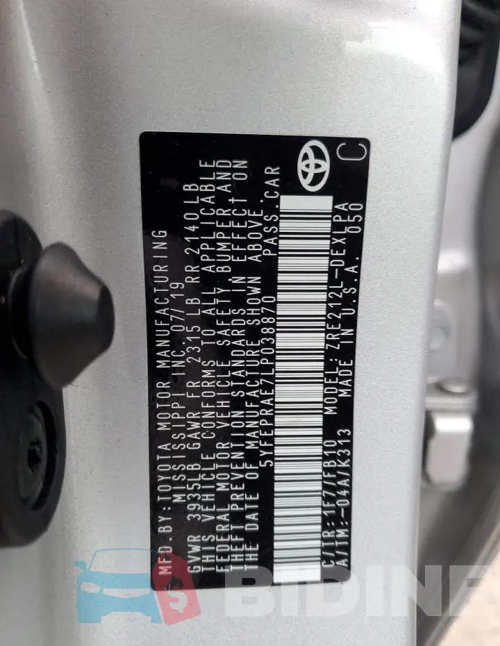 5YFEPRAE7LP038870 Photo# 13