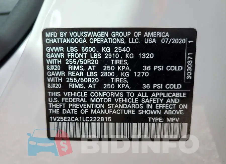 1V25E2CA1LC222815 Photo# 13