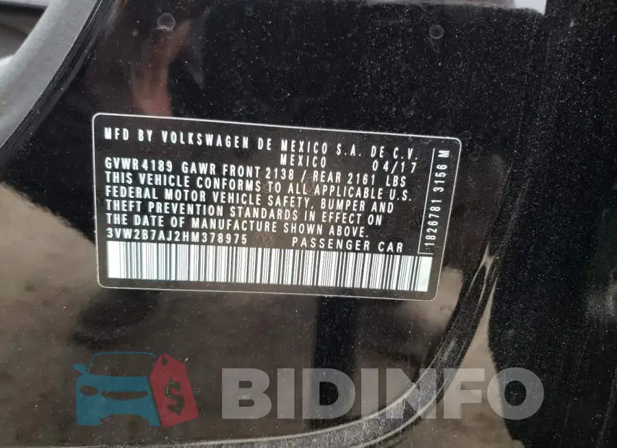 3VW2B7AJ2HM378975 Photo# 12