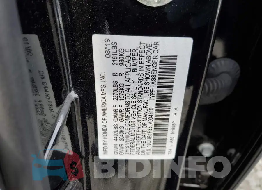 19UUB1F35LA004810 Photo# 12