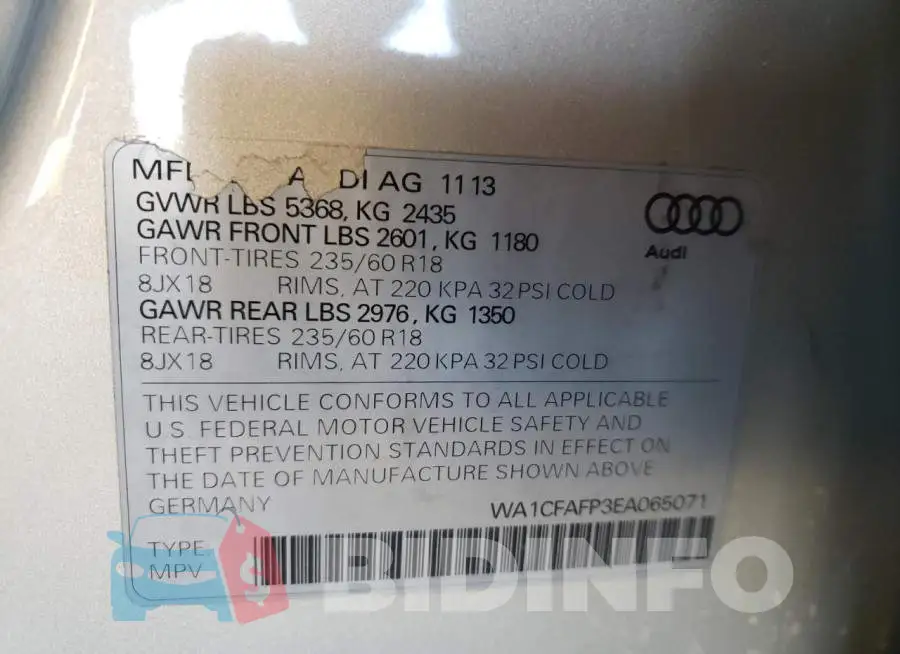 WA1CFAFP3EA065071 Photo# 10