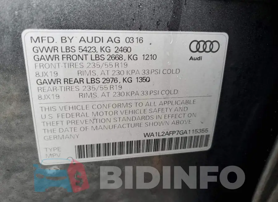 WA1L2AFP7GA115355 Photo# 13