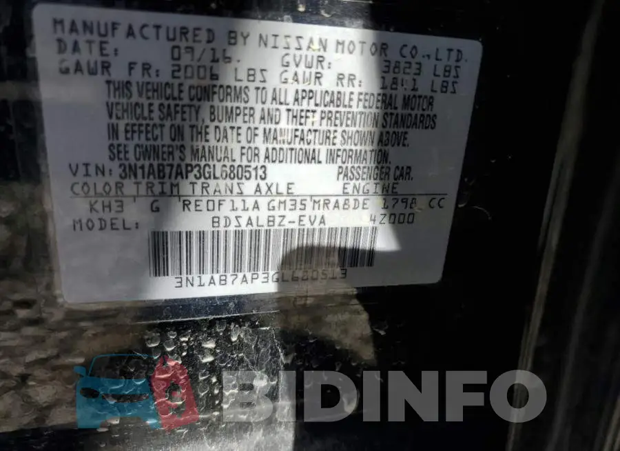 3N1AB7AP3GL680513 Photo# 10