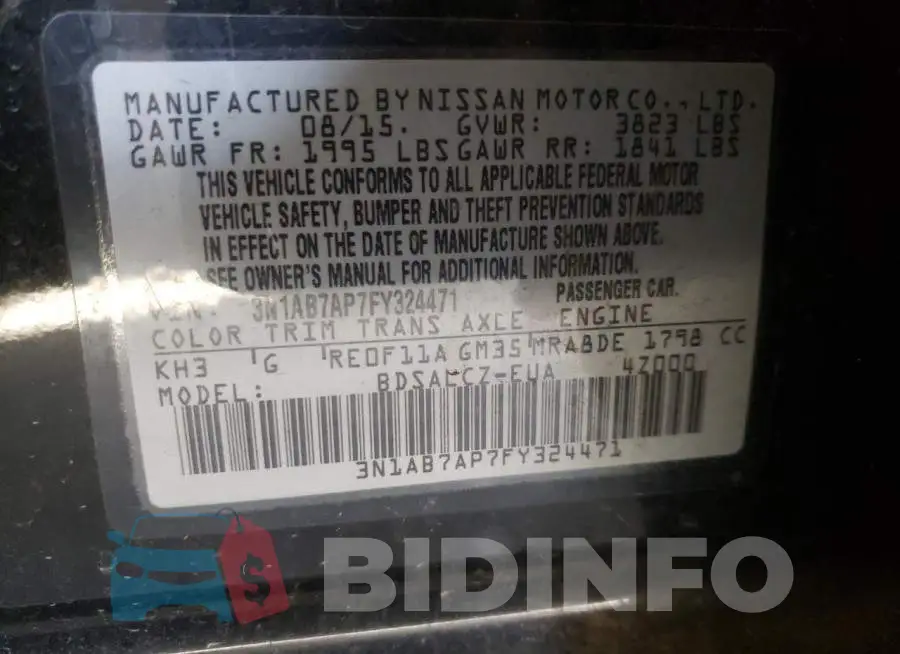 3N1AB7AP7FY324471 Photo# 12