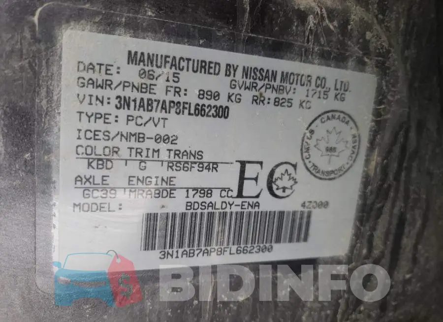 3N1AB7AP8FL662300 Photo# 12