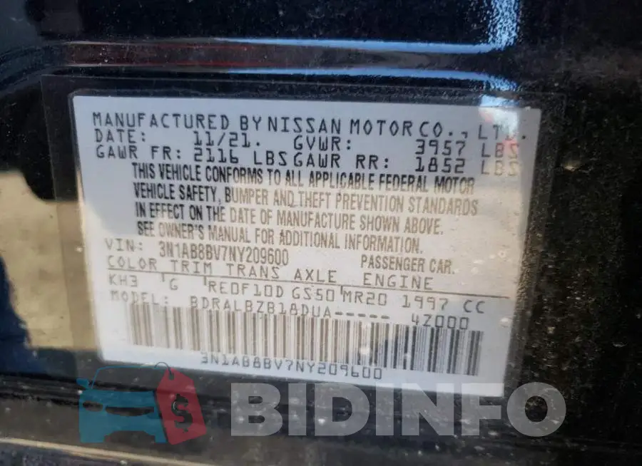 3N1AB8BV7NY209600 Photo# 12
