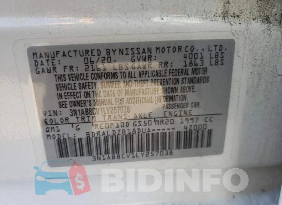3N1AB8CV1LY257038 Photo# 12