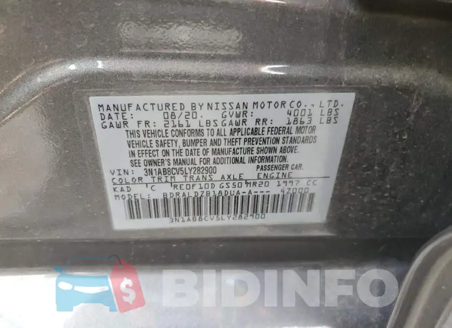 3N1AB8CV5LY282900 Photo# 13